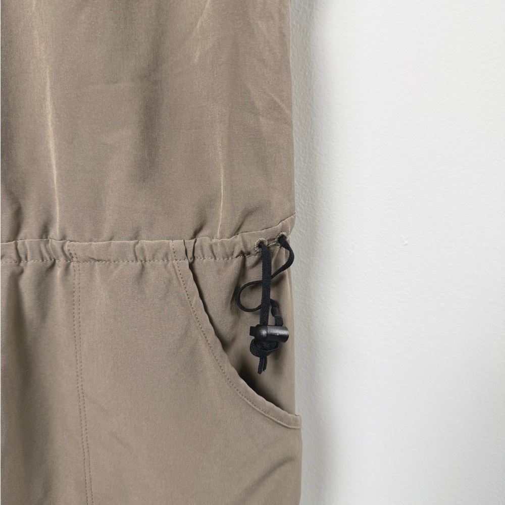 Toad & Co Liv Dress XS‎ Green V Neck Sleeveless Cinch Waist Pockets Outdoor - Picture 2 of 7